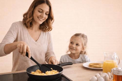 Brown Feather Silicone Slotted Turner & Spatula - Cooking Non Scratch & Non Stick Pans Turning Flat Spatulas, Heat Resistant & Frying Fish Slice Egg Flipper Turners,Flexible Air Fryer Omelette Spoon - Image 6