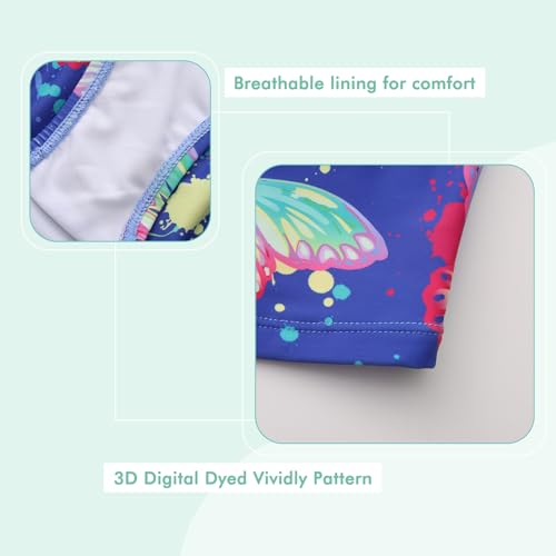 Image of Girls Two Piece Swimsuits Hawaiian Ruffle Tankini Swimwear Bathing Suit Set