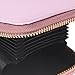 Gavigain Card Holder, Fashionable Card Holder Wallet Portable Antimagnetic Credit Card Holder with Zipper Womens Card Wallet Card Case Holder for Cards ID Business Change (Light Purple)