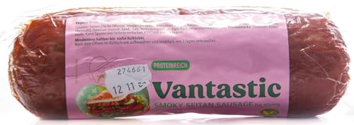 Vantastic foods SIM SALA MI am Stück, 500g | Salami VEGAN | Vegane Wurst | Wurstersatz für Veganer | Pflanzlich auf Seitan Basis