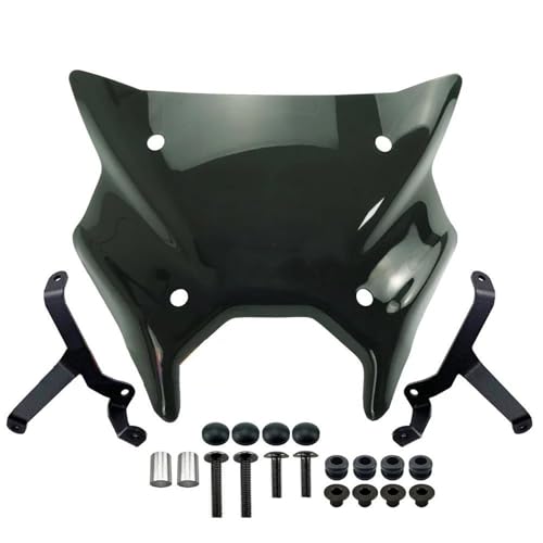 Windschutzscheibe Motorrad Windschutzscheibe Windschutz Windabweiser Schutz Für Yamaha MT-09 2024 2025 MT09 SP Touring Wind Shield Screen Verkleidung Windabweiser(Schwarz)
