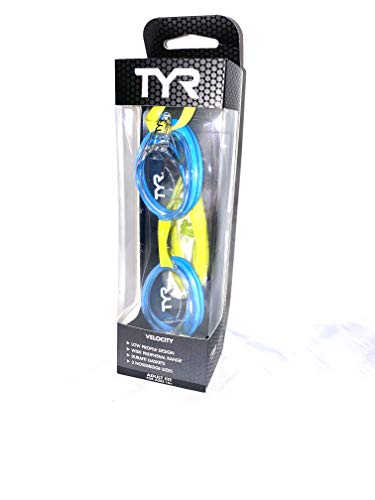 The Finals TYR Velocity Blue and Green Goggles