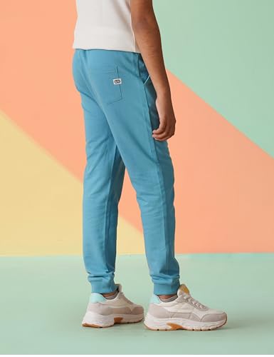 Image of Amazon Brand - Symbol Boys Cotton Rich Stretchable Knit Terry Track Pants Joggers | Age 2-14 Years