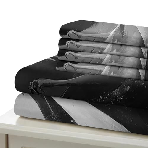 Housse de couette oiseau mythique parure de lit 3D en microfibre pour lit double 200x200cm