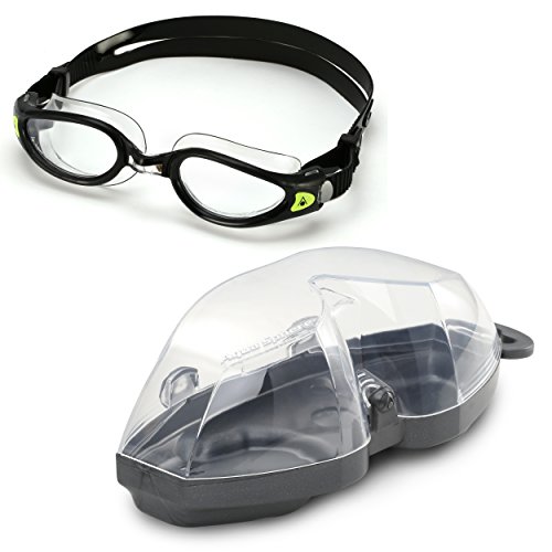 ÓCULOS DE NATAÇÃO AQUA SPHERE MODELO KAIMAN EXO PRETO/TRANSPARENTE - LENTE TRANSPARENTE