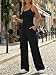 Trendy Queen Womens 2 Piece Lounge Sets Spring Outfits Matching Airport Camisole Tops Wide Leg Pants Summer Fashion Tracksuits 2026 Black S