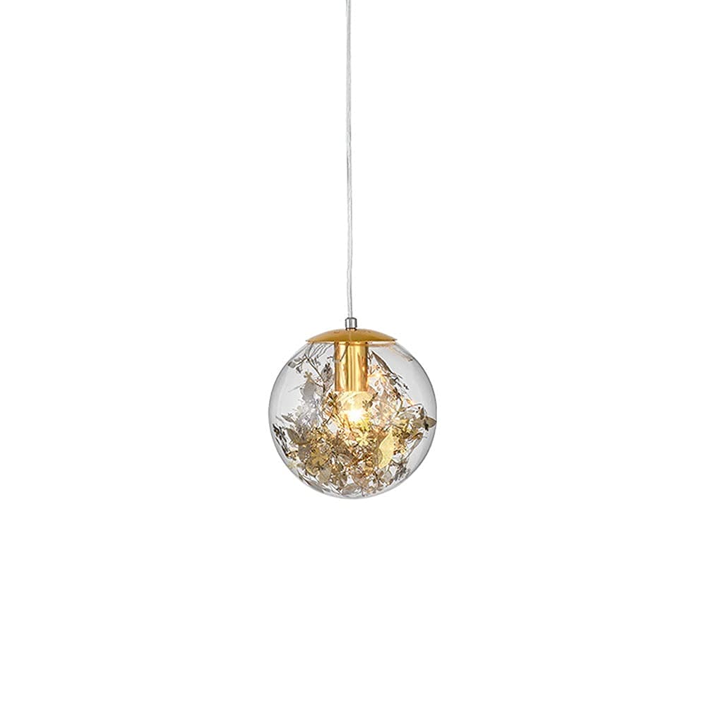 Estilo escandinavo en iluminación colgante de bola y acero tallado