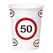Produktbild Folat 62750 - Papier Becher - 350 ml - Verkehrszeichen - Zahl 50-8 STK.