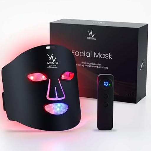 Máscara LED Facial Profesional – Dispositivo de Luz Roja e Infrarroja para Rutina de Cuidado Estético – 4 Colores LED para Uso Cosmético y Bienestar – Mascarilla de cuidado Facial en Casa | Ya disponible en tu tienda friki favorita! En mundofriki.es!