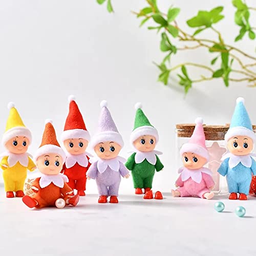Mini Muñecos Bebés Duende Santa Pack 7 Piezas miniatura 2