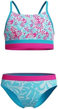 Speedo Girl's Two Piece Thin Strap Tankini Swimsuit for Swimming