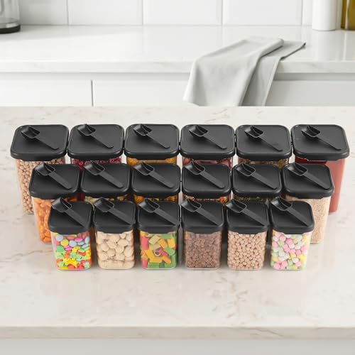 Image of Kitchen Storage Set Of 18 Airtight Containers Set For Kitchen Storage And Containers Box For Pantry Organization And Container For Kitchen Accessories Items & Storage Set of 18-(350ml+650ml+950ml)