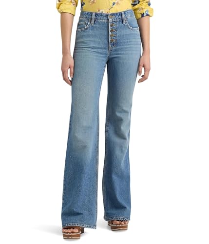 Lauren Ralph Lauren Women's High-Rise Flare Jeans in Mirabeau Wash