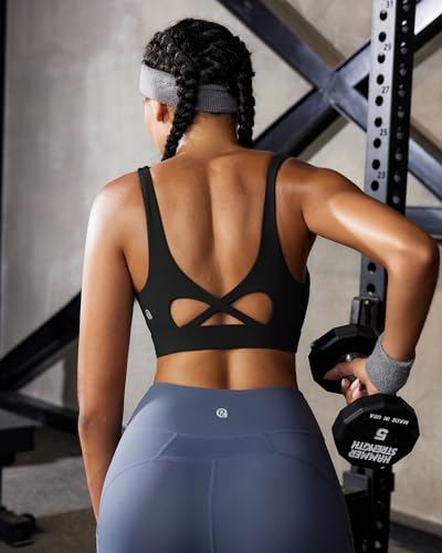 Image of RUNNING GIRL Sports Bra for Women High Support, Molded Cup High Impact Sports Bras with Sewn in Pads Workout Running Bra