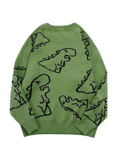 Aelfric Eden Mens Fashion Ducks Cartoon Sweaters Unisex Oversized Jumper Long Sleeve Casual Sweater Retro Couple Top4