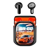 AAFGVC Luminea HTC Traduttore Cuffie compatibili con 156 lingue HTC NE20 Cuffie Smart Bluetooth con Display Touch per Viaggi Studio e Business (nero)
