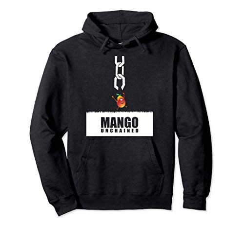 Mango Unchained - funny vegan Movie Parody T-Shirt Felpa con Cappuccio