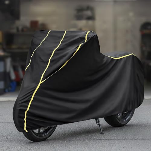 Image of Auto Hub 100% Waterproof Bike Cover, Dustproof, UV Protection Bike Cover for All Two Wheeler Bike Upto 1000cc Size -Waterproof Black