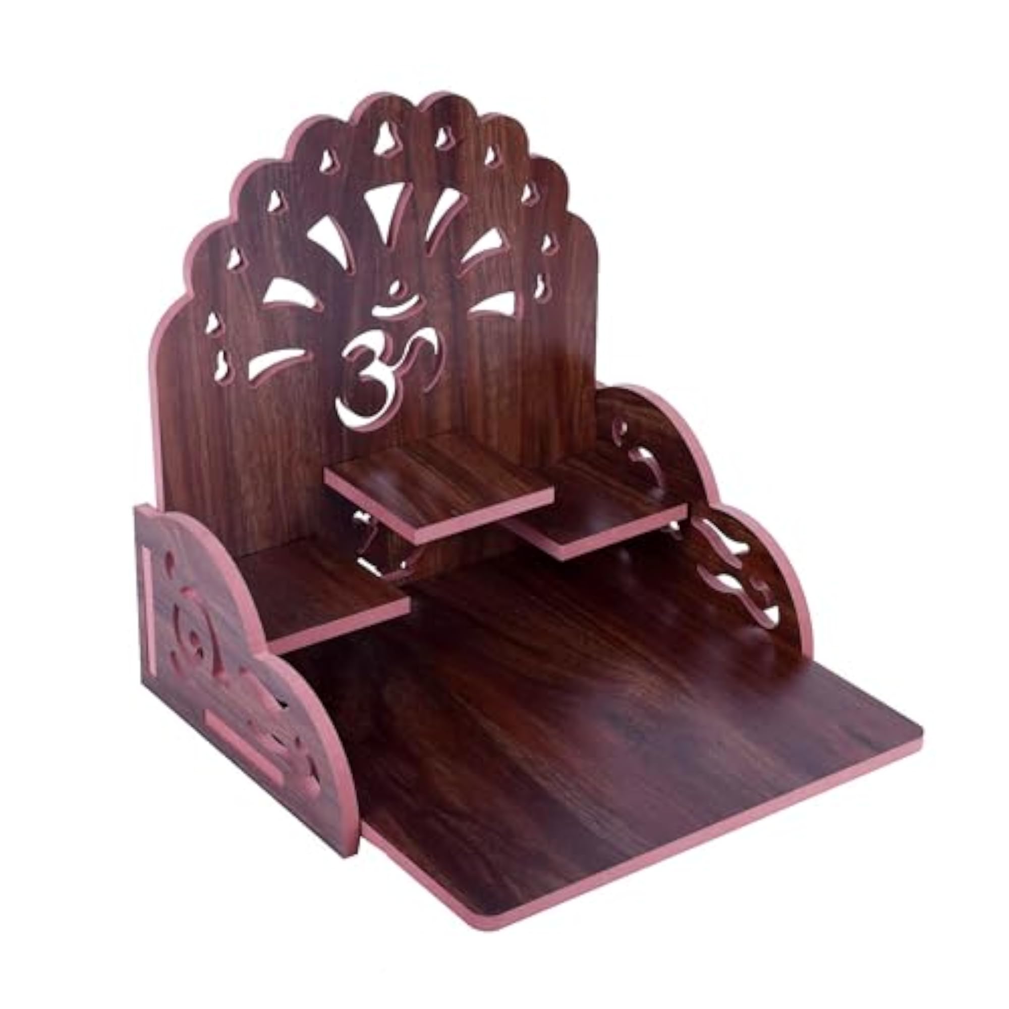 Small Wooden Temple for Home & Office, Light Weight Puja Mandir