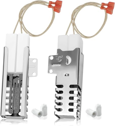 Long Term 2 Pcs PB040001/ AP5315579 Gas Range Oven Igniter Compatible with Viking Range Oven Burner Replace AP5315579 PB040001 065650-000 PB040001 792263, with 4 Ceramic Wiring Cap