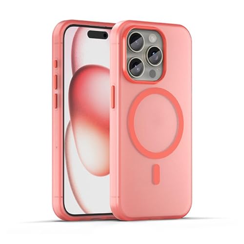 Coque étui iPhone 13 Pro rouge silicone souple magnétique mince