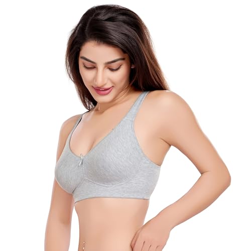 Image of juliet Women's Non Padded Solid Minimizer Bra Grey Rose