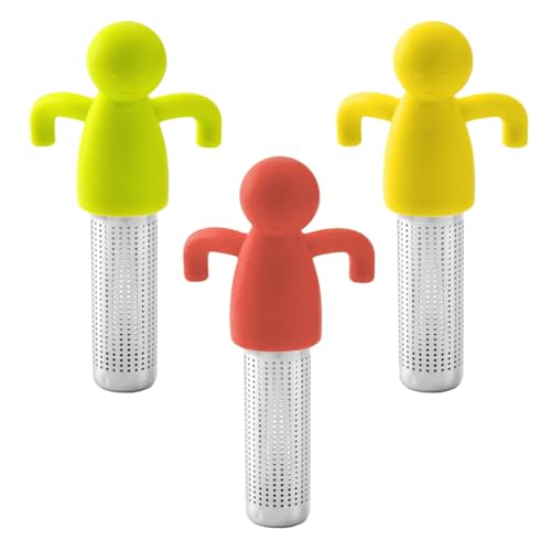 Paquete De 3 Infusores De Té Con Forma Humana, Infusores De Té Creativos, Filtro De Té, Colador De Té De Acero Inoxidable, Herramientas Para Hacer Té