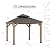 SUNJOY 11 x 11 ft. Wood Gazebo, Upgrade Outdoor Patio Cedar Framed Steel Hardtop Gazebo with 2-Tier Metal Roof, Suitable for Patios, Lawn and Backyard, Dark Brown Roof + Dark Wood Frame