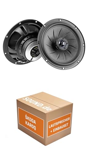 Lautsprecher Boxen Einbaupaket Front Eton PFX16 passend für Skoda Karoq | 2X Tief-Mitteltöner mit integriertem Hochtöner 100W MAX