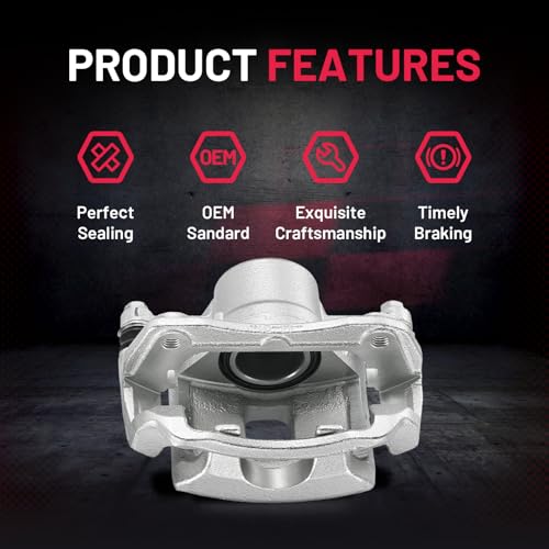 Image of BDFHYK 18-B4881 18-B4880 Front Disc Brake Caliper Assembly Compatible with Chevrolet Cobalt 2005-2010, for Pontiac G5 /Pursuit 2005-2009, for Saturn Ion 2003-2007, 2.2L 2.4L L4 GAS 2pcs