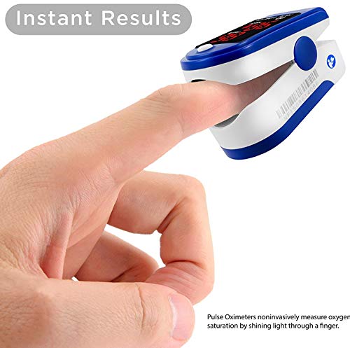 FaceLake 50DL Pulse Oximeter, Lanyard, Carrying Case Included