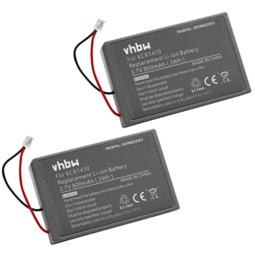 vhbw 2X Akku kompatibel mit Sony PS4 Dualshock Controller V2 Controller (800mAh, 3,7V, Li-Ion)