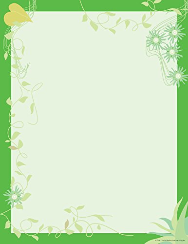 Papier pour ordinateur de bureau vert Barker Creek en lot de 50 feuilles d'impression fluide