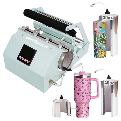 BetterSub 3in1 40 OZ Tumbler Mug Heat Press Machine 30 OZ 20 OZ 16 OZ Sublimation Straight Skinny...