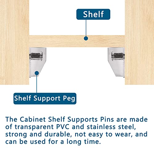 Sazoemao 5 Millimeters Shelf Support Peg,Support Cabinet Shelf Pins,Clear Plastic Replacement Peg Cabinet Shelf Supports Pins For Kitchen Furniture Book Shelves Shelf Holder Locking Pins thumb #2