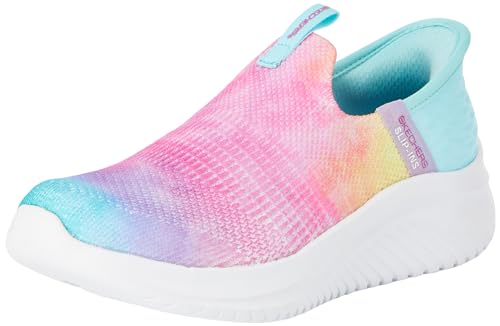 Skechers Kids Girls Ultra Flex 3.0-Pastel Cloud Sneaker, Multi, 3.5 Big Kid