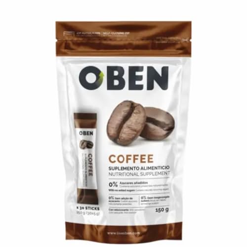 Cafe OBEN. Nuevo Cafe quema grasas. Sobres individuales Sin azucar añadido. Pack RVS Regala Vida Sana con pautas y seguimiento. 30 sobres