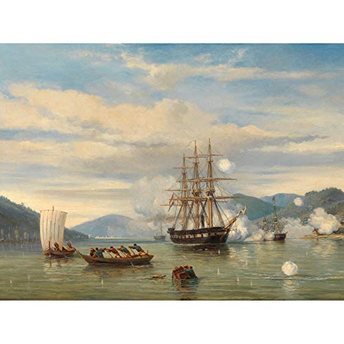Artery8 Van Beest Hms Battleship Medusa Shimonoseki Straits Art Print Canvas Premium Wall Decor Poster Mural
