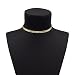 Boosic Bohemian Gold Tone Snake Chain Choker Necklace Minimalist Jewelry For Women