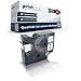Print-Klex Schriftband kompatibel für Dymo D1 43613 1000 Plus 2000 5500 Labelmanager 150 160 200 210D 220P 200 S0720780 6 mm x 7 m Black White Farb Band - Color Print Serie