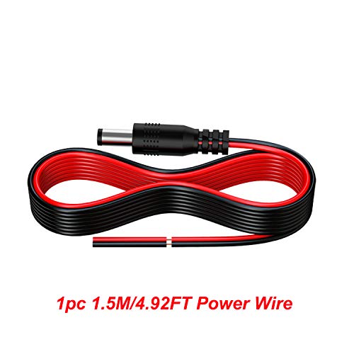 Backup Camera Video Cable for Car Monitor and Reverse Camera Connection, AV Extension Cable with Yellow RCA Video Female to Female Coupler and Power Cable (10M/32.8FT+Couplers+Power Wire)