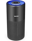 SLEVOO Air Purifier for Home Bedroom up to 1015 ft², Allergies Pet Hair, 3-in-1 Filter with hepa Air Purifier, Ultra Quiet 24 DB Sleep Mode,Aromatherapy,clean for Allergies,Pollutants,Smoke (black)