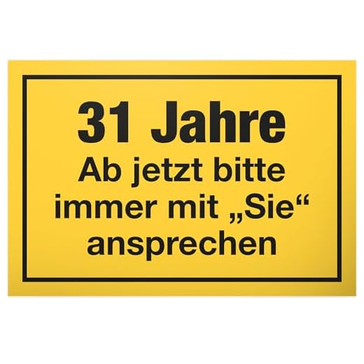 DankeDir! Prata med dig – plast skylt 30 x 20 cm – presentidé födelsedagskort festdekoration födelsedagsdekoration – födelsedagspresent 31-talsdag 31 års present män & kvinnor