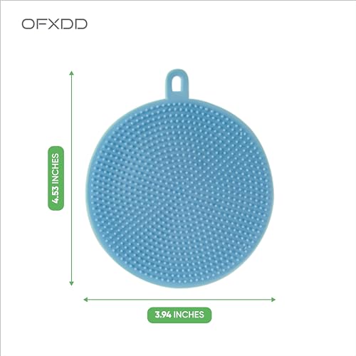 Image of Silicone Sponge 12 Pcs - Heat Resistant Silicone Scrubber - Washing Silicone Dish Scrubber - Double Sided Food Grade Silicone Sponge for Cleaning