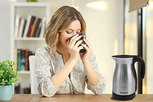 SUNTEC Thermowasserkocher WAK-8489 thermo [2 in 1: Wasserkocher + Isolierkanne (1,7 l), lange Wärmespeicherung (bis 4… – Bild 3