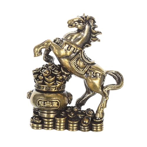 MALUGOGO Messing-Pferd-Skulptur Feng Shui Reichtum Ornament Desktop...