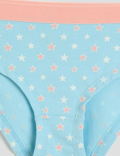 Image of Amazon Brand - Symbol Girls Assorted Prints Cotton Stretchable Briefs with Soft Waistband | Aged 3-14 Years (Available in Combo Pack of 3 and 6)