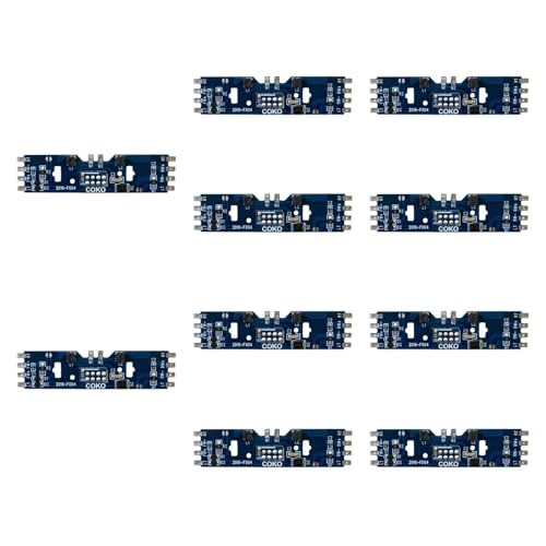 HO Scale Train Circuit Board Upgrade Kit Electric Train Parts 8 Pin DCC Base Board for 1:87 Model Trains- 10 Pieces