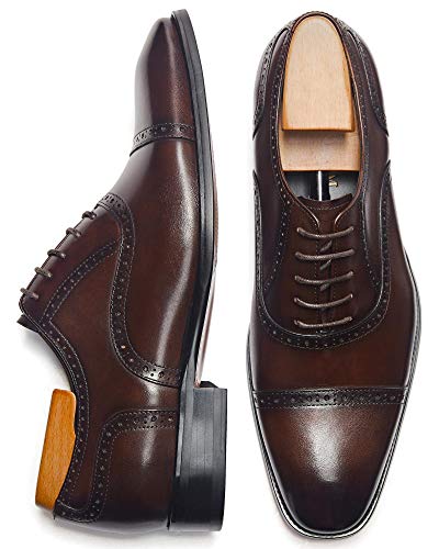 Image of Men's Dress Shoes Oxford Formal Modern Leather Shoes for Men