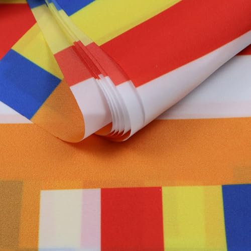 Image of AZ FLAG Buddhist 6 meters BUNTING Flag 20 flags 9'' x 6'' - Buddhism STRING flags 15 x 21 cm